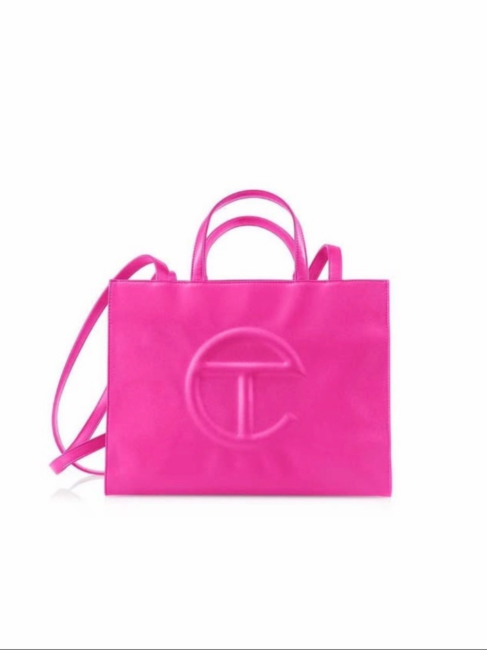 Telfar Hot Pink Logo Tote